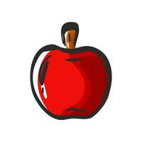 eben Illustration von Apfel Element auf Weiß Hintergrund. vektor