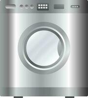grå tvättning maskin i 3d stil. vektor