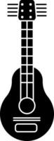 eben Stil Gitarre Symbol im schwarz und Weiß Farbe. vektor