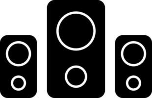 platt stil ljud högtalare ikon i svart Färg. vektor