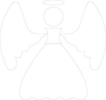 linje konst ikon av ängel med halo tecken. vektor