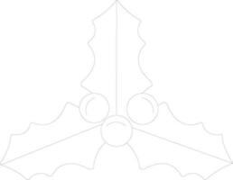 Weihnachten Stechpalme Beere Symbol im eben Stil. vektor