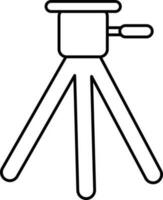 Linie Schlaganfall Symbol von Stativ zum Fotografie Konzept. vektor