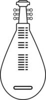 ikon av shanisen och biwa för musik instrument. vektor