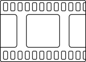 stroke ikon av filma rulle i isolerat. vektor