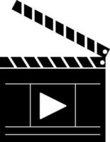 Klappe Symbol mit Video Zeichen zum Aktion im Kino. vektor