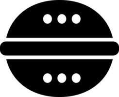 vektor tecken eller symbol av burger i svart och vit Färg.
