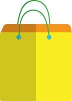 Einkaufen Tasche im Gelb und Grün Farbe. vektor