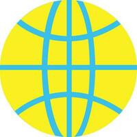Erde Globus im Blau und Gelb Farbe. vektor