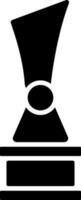 Trophäe oder vergeben Glyphe Symbol isloated im schwarz und Weiß Farbe. vektor