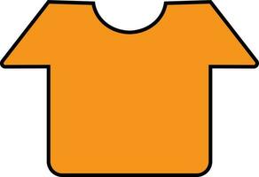 T-Shirt im Orange Farbe. vektor