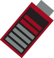 Batterie im rot und schwarz Farbe. vektor
