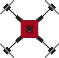 schwarz und rot Drohne Kamera auf Weiß Hintergrund. vektor