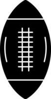 eben Stil Rugby Symbol im schwarz und Weiß Farbe. vektor