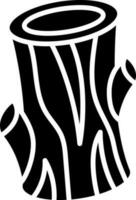 hölzern Log Glyphe Symbol. vektor