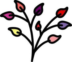 färgrik gren tecken eller symbol. vektor