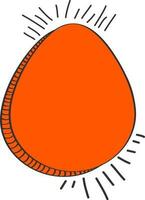 Orange Ostern Ei Symbol. vektor