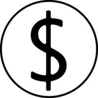 vektor dollar tecken eller symbol.