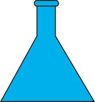Blau Farbe von voll Flasche Symbol im Illustration. vektor