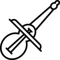 Vektor Illustration von Violine eben Symbol.