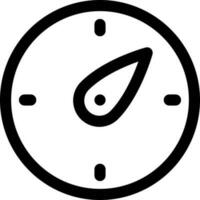 Linie Kunst Kompass Symbol im eben Stil. vektor