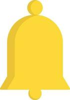 eben Stil Glocke Symbol im Gelb Farbe. vektor