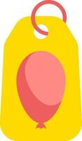 ballong märka ikon i röd och gul Färg. vektor