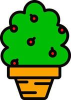 mammillaria kaktus ikon i orange och grön Färg. vektor