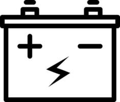 Akkumulator Batterie Symbol im Linie Kunst. vektor