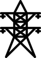 Strom Getriebe Turm Symbol oder Symbol. vektor