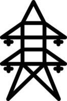 Vektor Illustration von Elektrizität Turm Symbol.