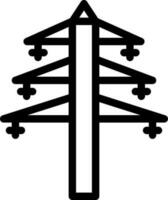 Pylon Symbol im schwarz Linie Kunst. vektor