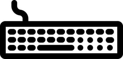 schwarz Linie Kunst Illustration von Tastatur Symbol. vektor