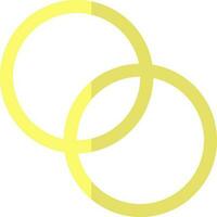 Hochzeit Ring Symbol im Gelb Farbe. vektor
