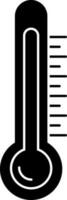 Illustration von Thermometer Symbol im schwarz und Weiß Farbe. vektor