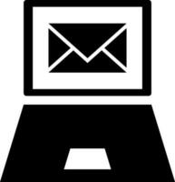 Mail auf Laptop Bildschirm Symbol. vektor