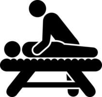 Massage Spa Körper Behandlung Symbol im eben Stil. vektor