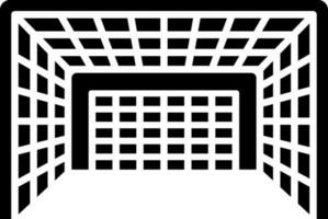 Fußball Tor Netz Symbol im Glyphe Stil. vektor