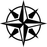 Illustration von Wind Rose Symbol im eben Stil. vektor