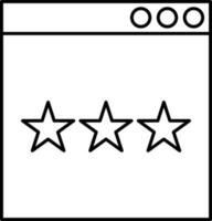 online Star Bewertung oder Rezension Symbol im Linie Kunst. vektor
