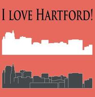 Hartford Connecticut Stadt Silhouette vektor