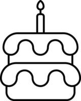 Illustration von Kuchen Symbol oder Symbol. vektor