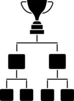 trofén kopp tilldela hierarki ikon för seger begrepp. vektor