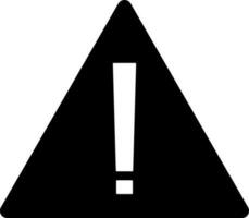 varning ikon i svart och vit Färg. vektor