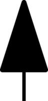 Glyphe Symbol oder Symbol von Eis Sahne im schwarz Farbe. vektor