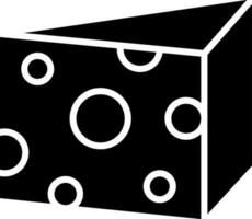 illustration av ost ikon i svart och vit Färg. vektor