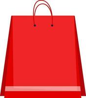 Illustration von rot Einkaufen Tasche. vektor