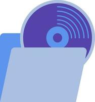 CD ikon med rappare i isolerat. vektor