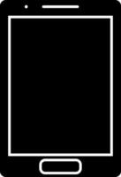 platt stil smartphone ikon i svart och vit Färg. vektor
