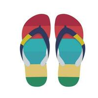 Paare von farbig gestreift Flip Flops Vektor